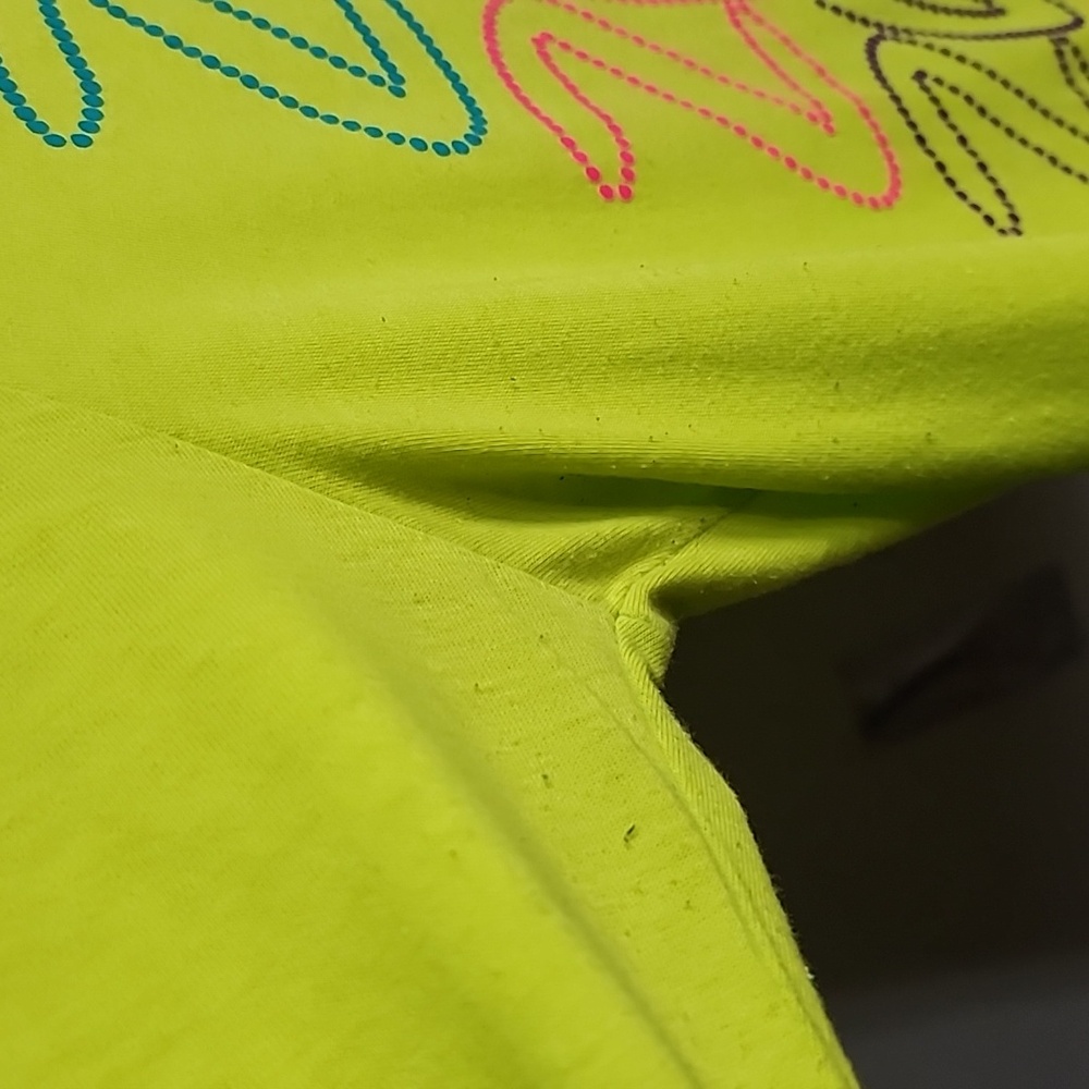Zumba Neon Yellow Graphic Sweatshirt Size Large - Picture 6 of 7